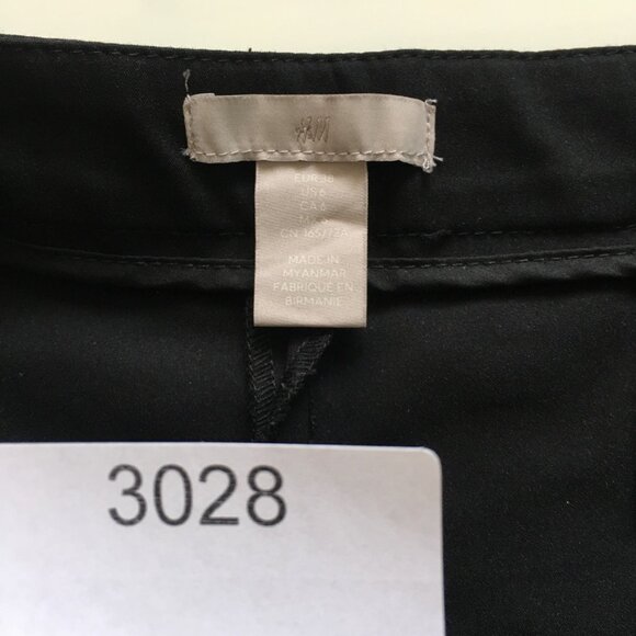 H&M Pants Womens 6 Dress Pants Trouser Slit Sides Pockets Ankle Length Black - Picture 13 of 13